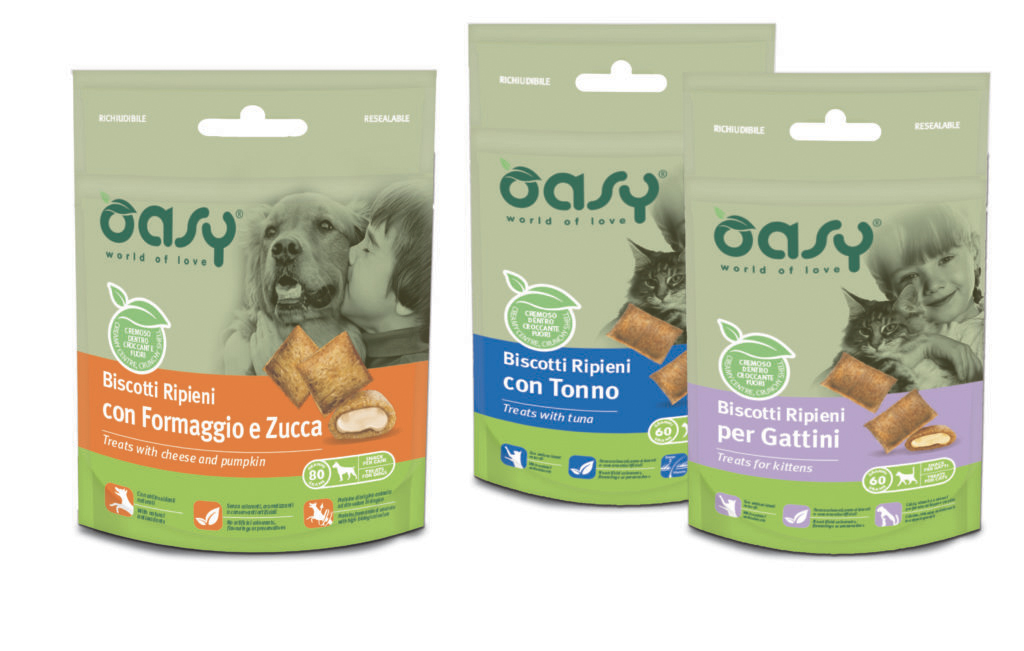 Oasy Snack Al Pollo Biscotti Ripieni Cani Cuccioli 70g By Wonderfood