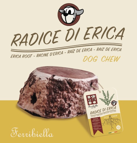 Ferribiella presenta la radice di erica, masticativo per l'igiene orale del  pet