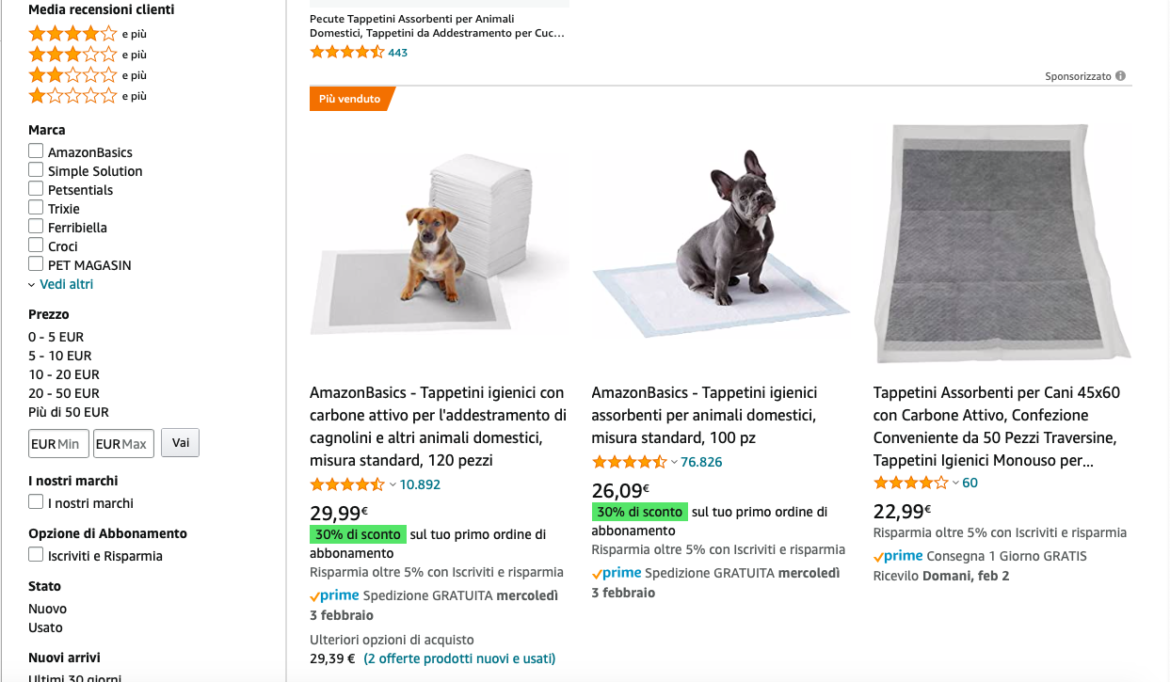 Amazon_Pet_Care_dicembre_2020 Amazon top ten pet care dicembre 2020
