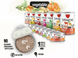 Disugual Vegetable Pet food umido con monoproteina animale e verdura